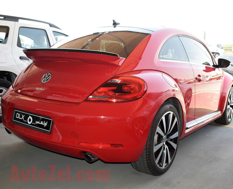 VOLKSWAGEN BEETLE TURBO- 2016- RED- 50 000 KM- GCC