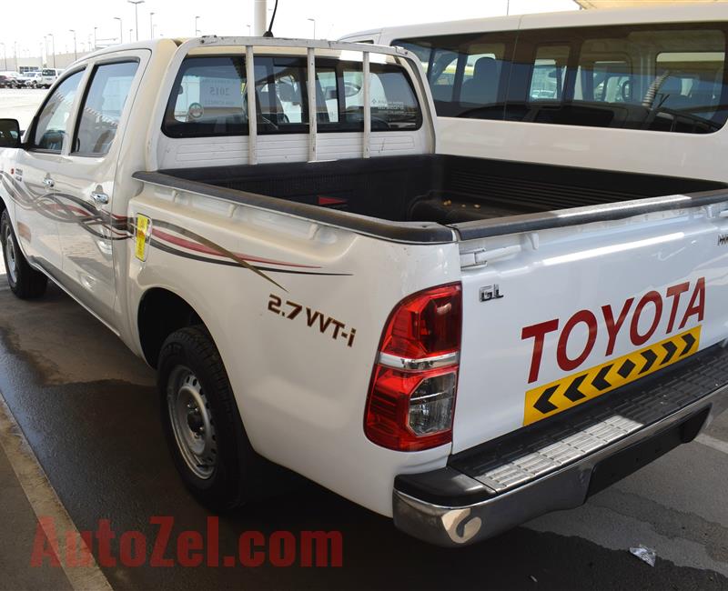 TOYOTA HILUX- 2015- WHITE- 150 000 KM- GCC SPECS