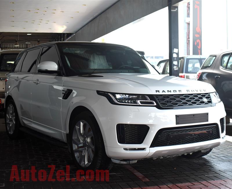 RANGE ROVER SPORT SUPERCHARGED- 2019- WHITE- 7 900 KM- GCC SPECS