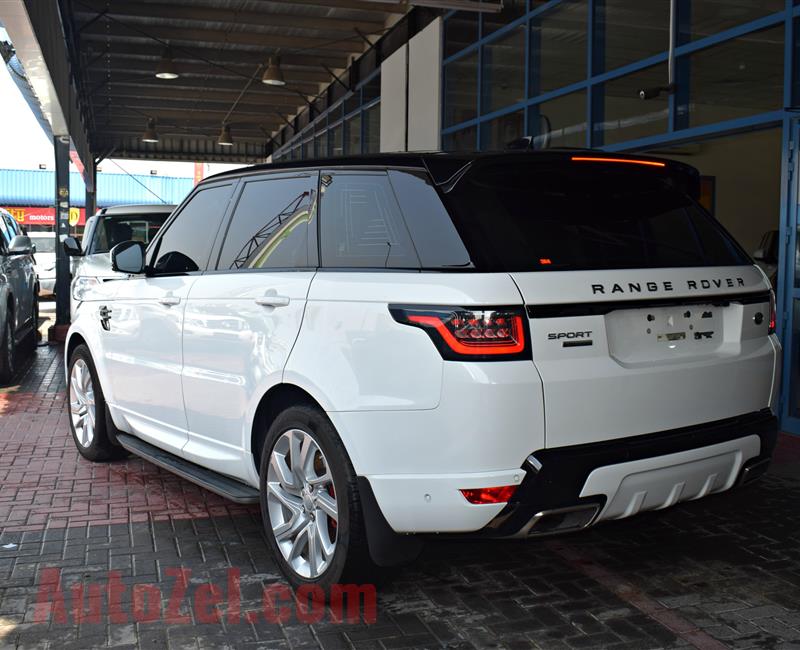 RANGE ROVER SPORT SUPERCHARGED- 2019- WHITE- 7 900 KM- GCC SPECS