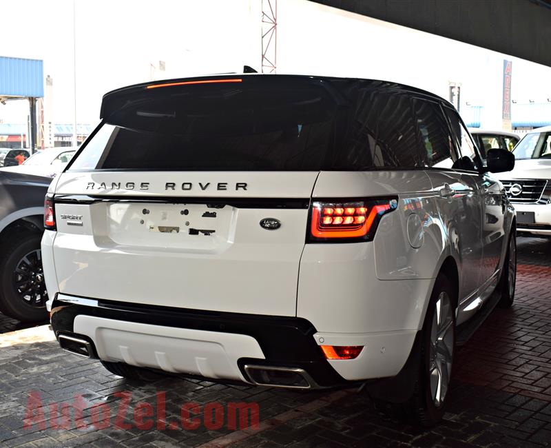 RANGE ROVER SPORT SUPERCHARGED- 2019- WHITE- 7 900 KM- GCC SPECS