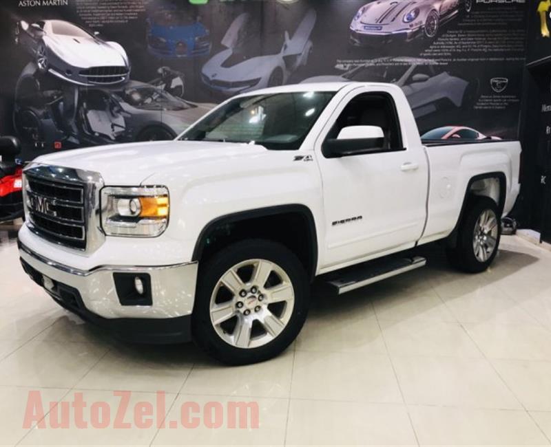 GMC Sierra SLE - 2015- WHITE- 129 000 KM - GCC - ONE YEAR WARRANTY- ( 1,200 AED PER MONTH ) 