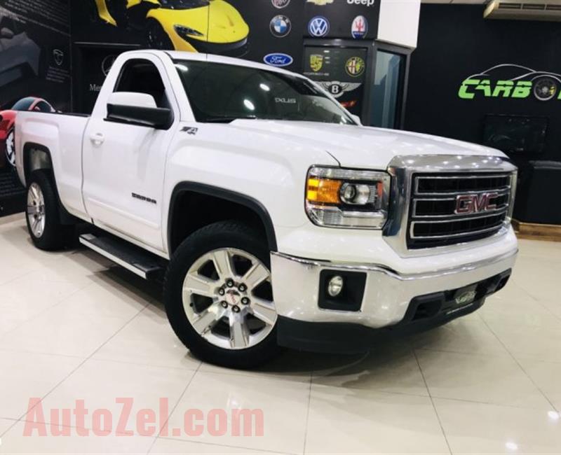 GMC Sierra SLE - 2015- WHITE- 129 000 KM - GCC - ONE YEAR WARRANTY- ( 1,200 AED PER MONTH ) 