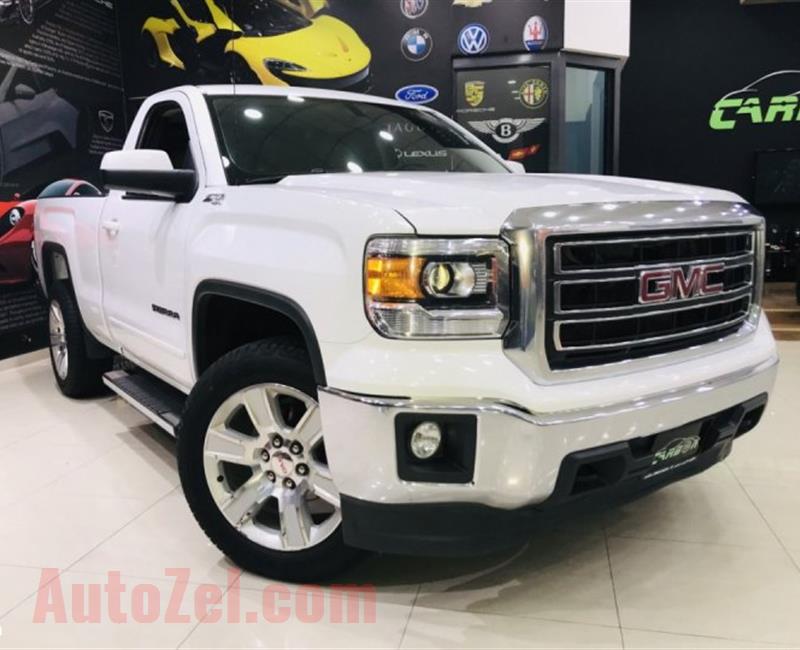 GMC Sierra SLE - 2015- WHITE- 129 000 KM - GCC - ONE YEAR WARRANTY- ( 1,200 AED PER MONTH ) 