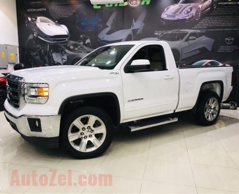 GMC Sierra SLE - 2015- WHITE- 129 000 KM - GCC - ONE YEAR WARRANTY- ( 1,200 AED PER MONTH ) 