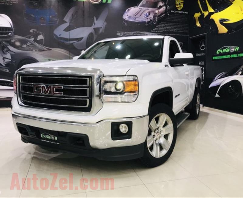 GMC Sierra SLE - 2015- WHITE- 129 000 KM - GCC - ONE YEAR WARRANTY- ( 1,200 AED PER MONTH ) 