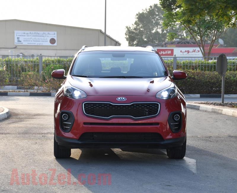 KIA SPORTAGE- 2017- RED- 72 000 KM- GCC