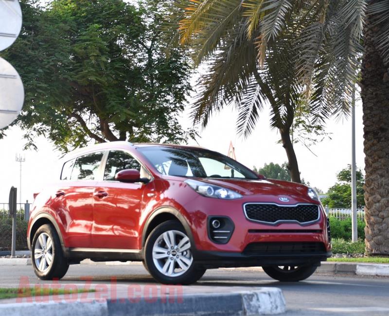 KIA SPORTAGE- 2017- RED- 72 000 KM- GCC