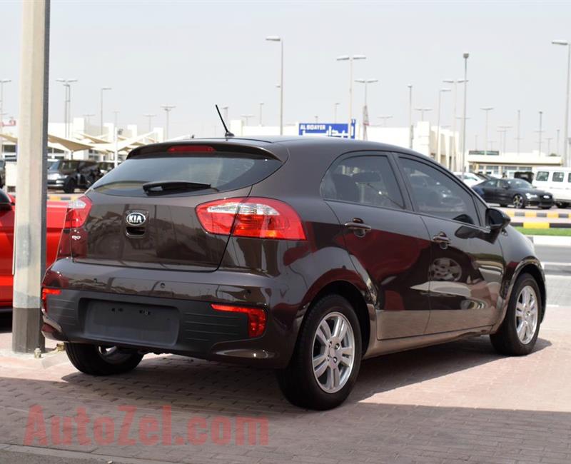 KIA RIO- 2016 - BROWN- 76 000 KM- GCC