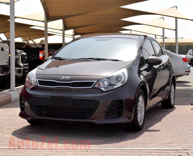 KIA RIO- 2016 - BROWN- 76 000 KM- GCC