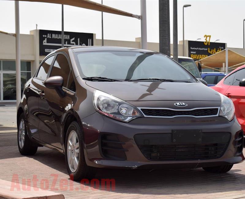 KIA RIO- 2016 - BROWN- 76 000 KM- GCC