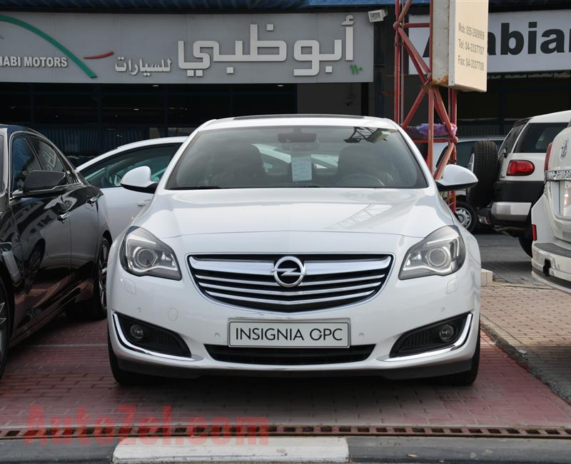 OPEL INSIGNIA TURBO- 2014- WHITE- 59 000 KM- GCC