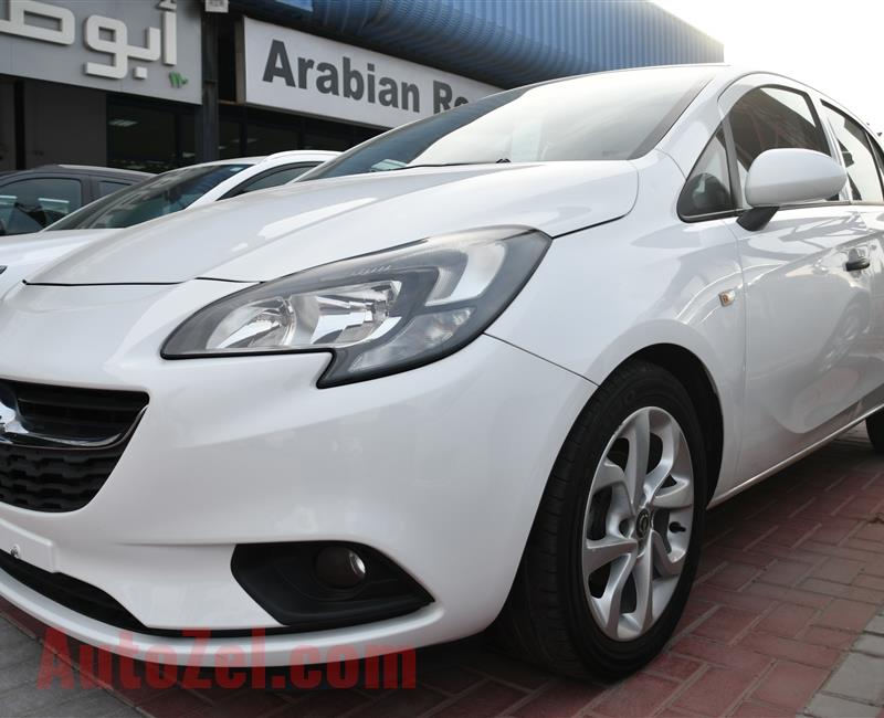 OPEL CORSA- 2015- WHITE- 107 000 KM- GCC