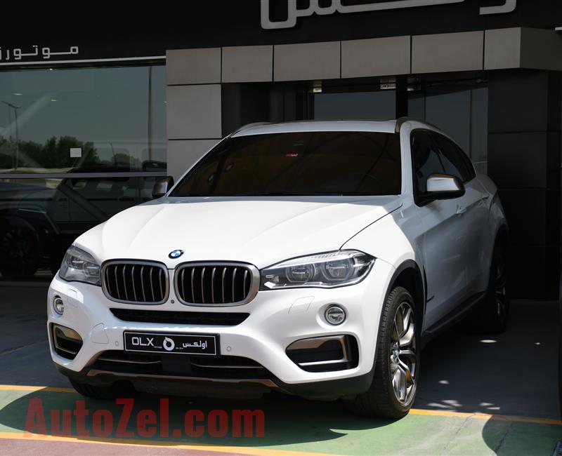 BMW X6- 2015- WHITE- 99 000 KM- GCC