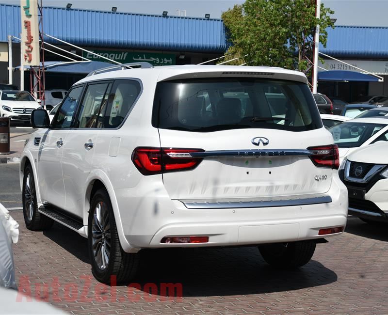 BRAND NEW INFINITI QX80, LUXE SENSORY PRO-ACTIVE- 2020- WHITE- ZERO KM- GCC