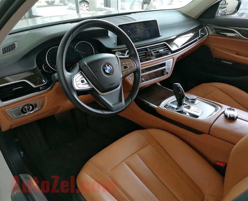 BMW 730LI- 2016- WHITE- 65 000 KM- GCC