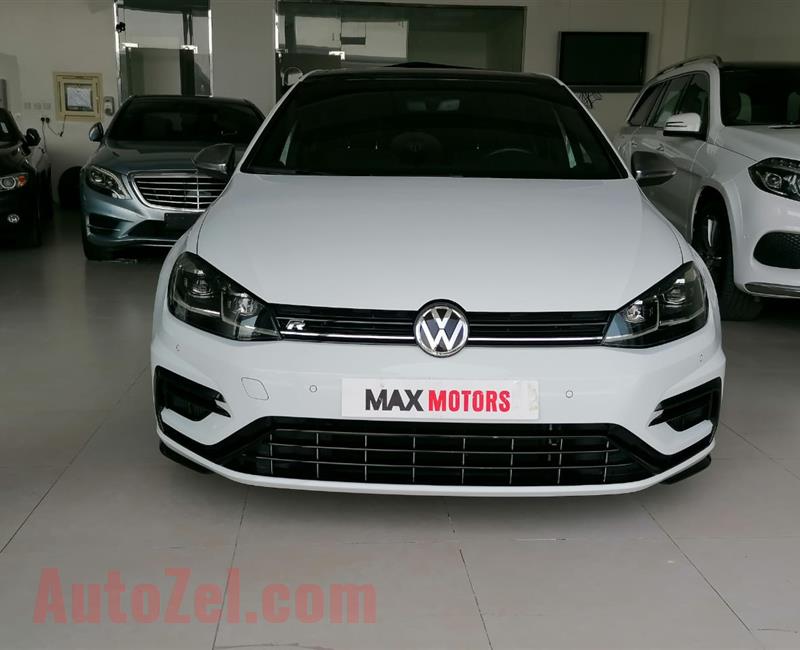 VOLKSWAGEN GOLF R- 2019- WHITE- 10 000 KM- GCC