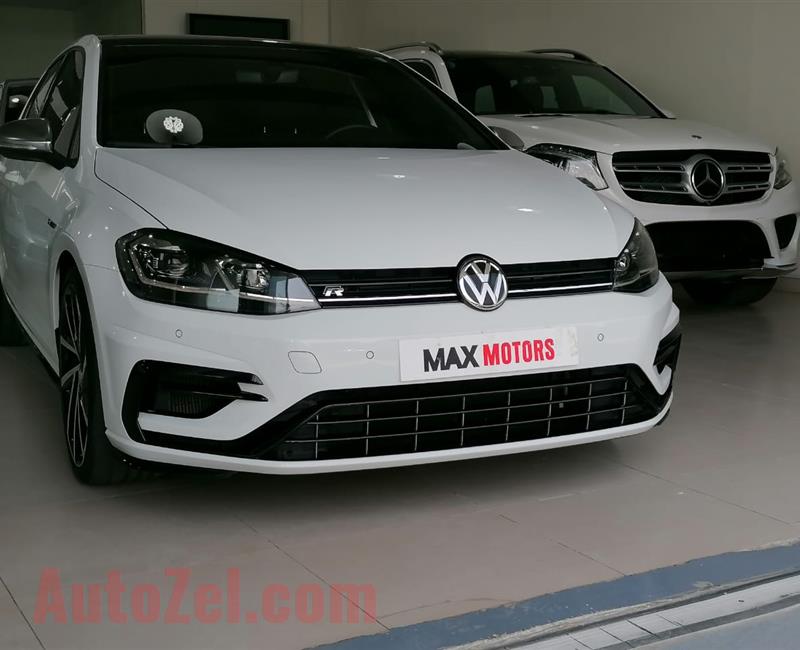 VOLKSWAGEN GOLF R- 2019- WHITE- 10 000 KM- GCC