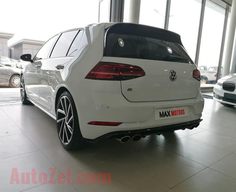 VOLKSWAGEN GOLF R- 2019- WHITE- 10 000 KM- GCC