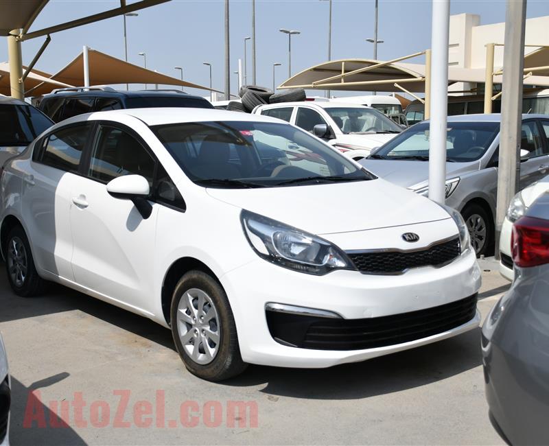 KIA RIO- 2016- WHITE- 117 000 KM- GCC