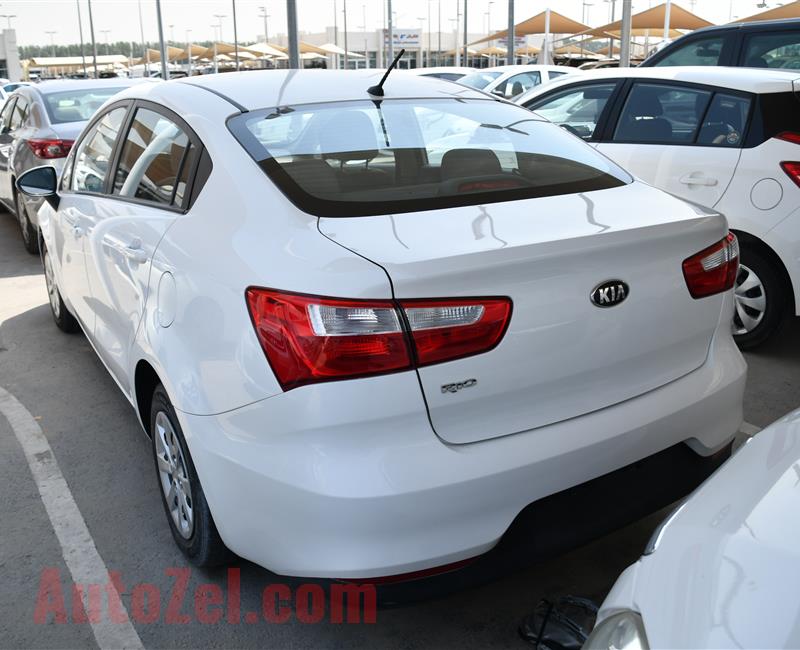 KIA RIO- 2016- WHITE- 117 000 KM- GCC