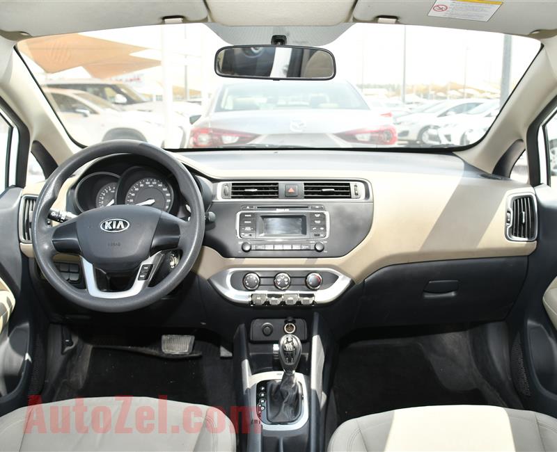 KIA RIO- 2016- WHITE- 117 000 KM- GCC