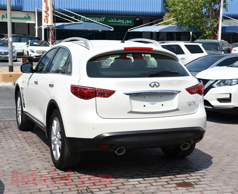 BRAND NEW INFINITI QX70 3.7- 2019- WHITE- ZERO KM- GCC, FULL OPTION