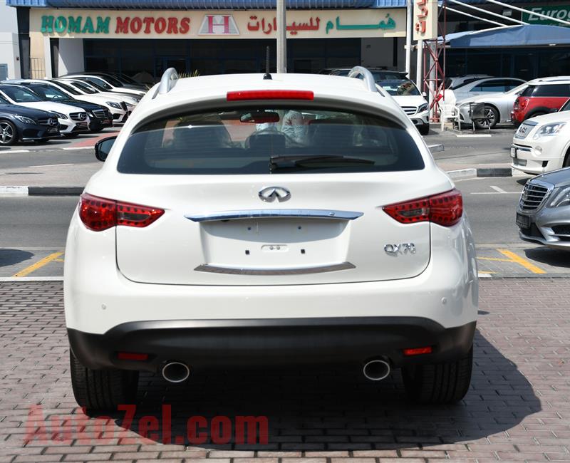 BRAND NEW INFINITI QX70 3.7- 2019- WHITE- ZERO KM- GCC, FULL OPTION