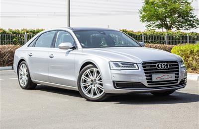 AUDI A8L 50 TFSI- 2015- SILVER- 75 500 KM- GCC