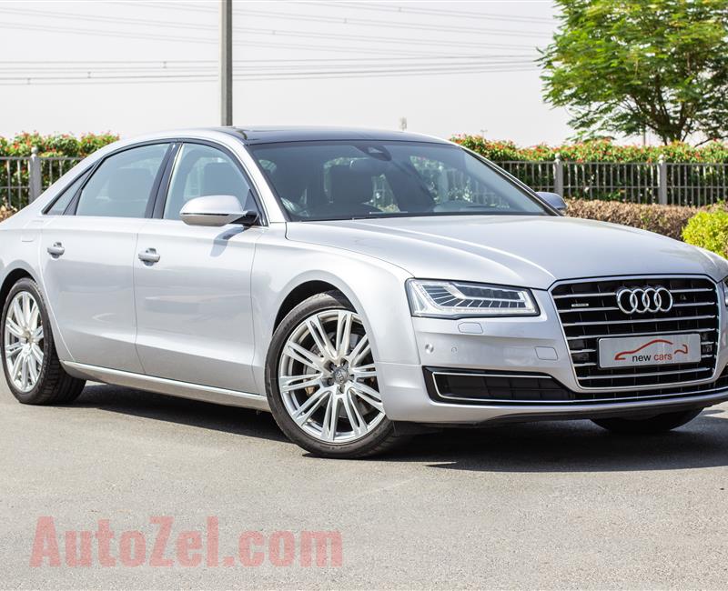 AUDI A8L 50 TFSI- 2015- SILVER- 75 500 KM- GCC