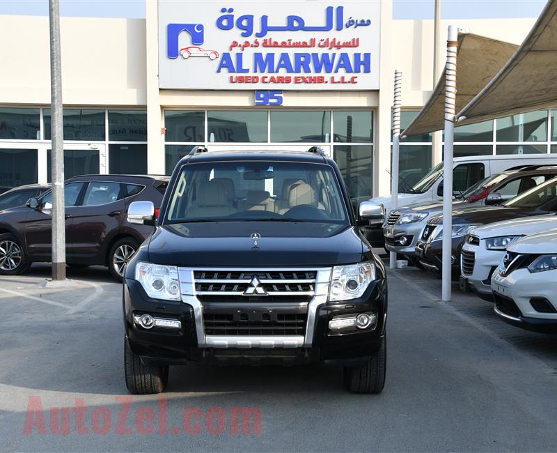 MITSUBISHI PAJERO 3.8- 2016- BLACK- 155 000 KM- GCC, FULL OPTION