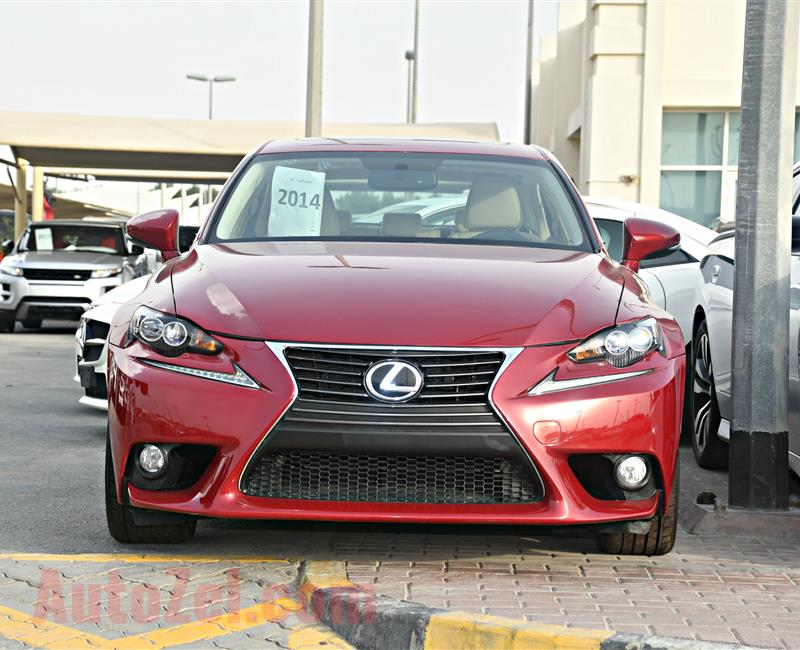 LEXUS IS250 MODEL 2014 - RED - 47,000 MILEAGE - V4 - CAR SPECS IS AMERICAN 