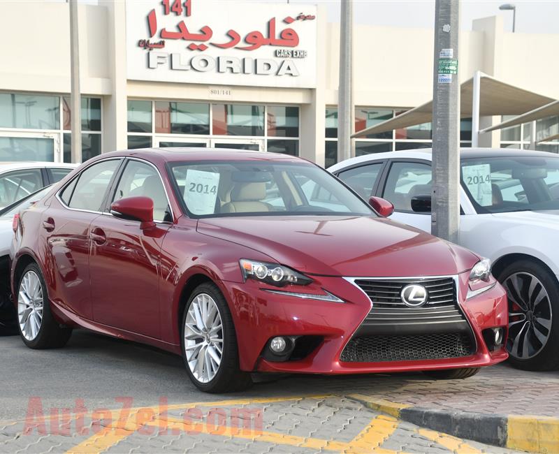 LEXUS IS250 MODEL 2014 - RED - 47,000 MILEAGE - V4 - CAR SPECS IS AMERICAN 