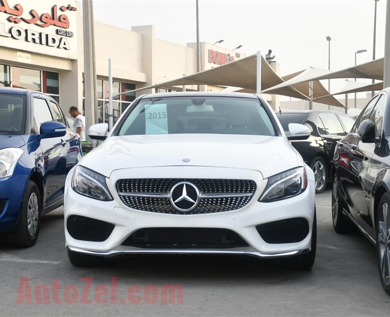 MERCEDES BENZ C300 MODEL 2015 - WHITE - 20,000 MILEAGE - V4 - CAR SPECS IS AMERICAN 