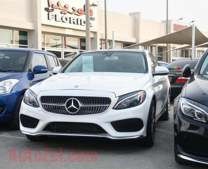 MERCEDES BENZ C300 MODEL 2015 - WHITE - 20,000 MILEAGE - V4 - CAR SPECS IS AMERICAN 