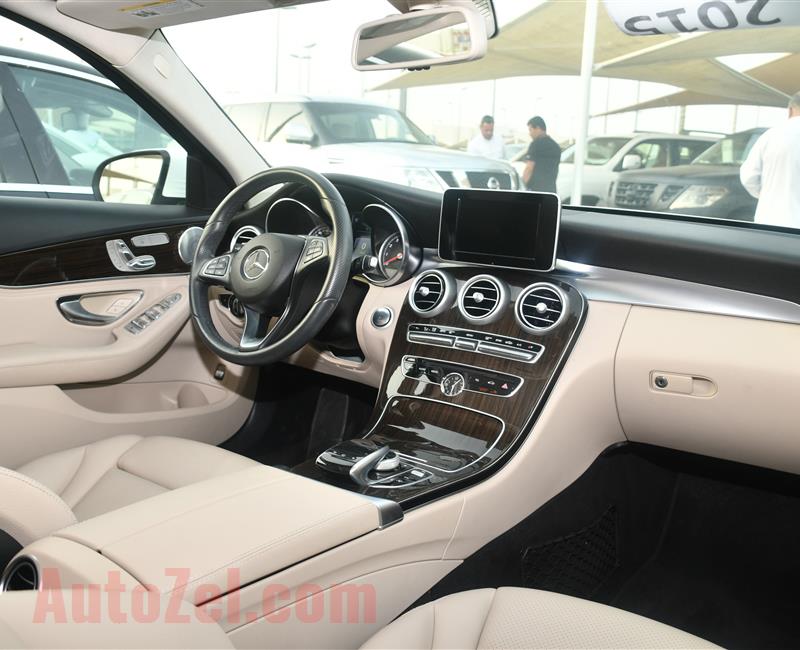 MERCEDES BENZ C300 MODEL 2015 - WHITE - 20,000 MILEAGE - V4 - CAR SPECS IS AMERICAN 