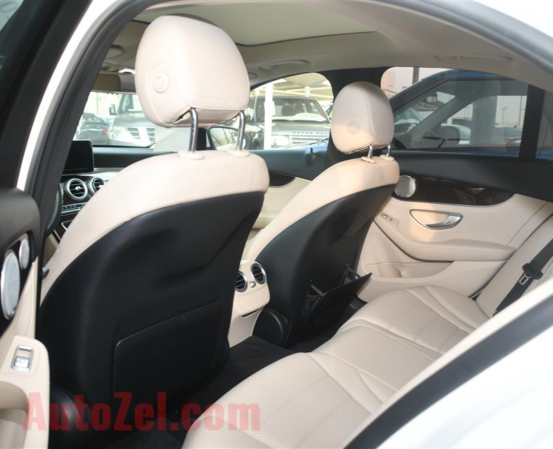 MERCEDES BENZ C300 MODEL 2015 - WHITE - 20,000 MILEAGE - V4 - CAR SPECS IS AMERICAN 