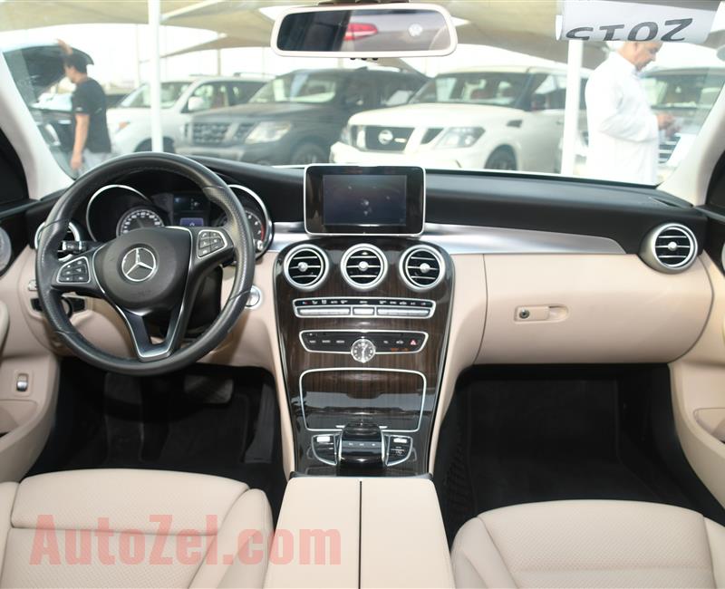 MERCEDES BENZ C300 MODEL 2015 - WHITE - 20,000 MILEAGE - V4 - CAR SPECS IS AMERICAN 