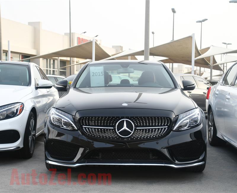 MERCEDES BENZ C300 MODEL 2015 - BLACK - 30000 MILEAGE - V4 - CAR SEPCS IS AMERICAN 