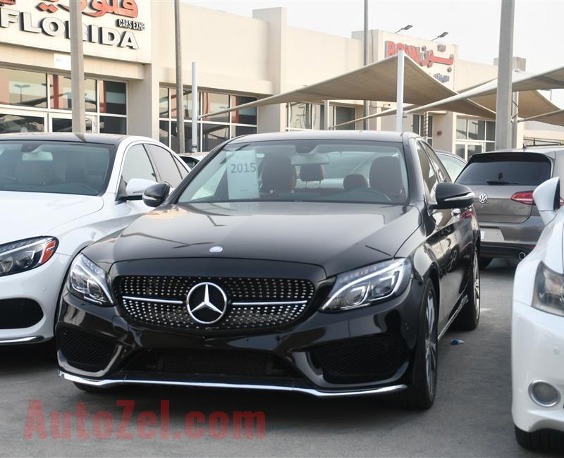 MERCEDES BENZ C300 MODEL 2015 - BLACK - 30000 MILEAGE - V4 - CAR SEPCS IS AMERICAN 