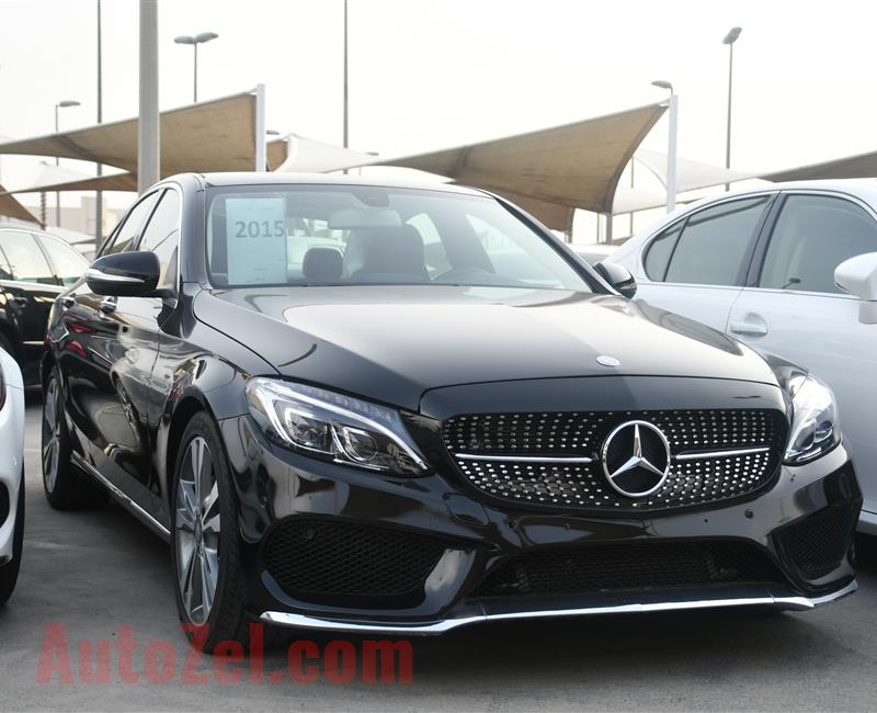 MERCEDES BENZ C300 MODEL 2015 - BLACK - 30000 MILEAGE - V4 - CAR SEPCS IS AMERICAN 