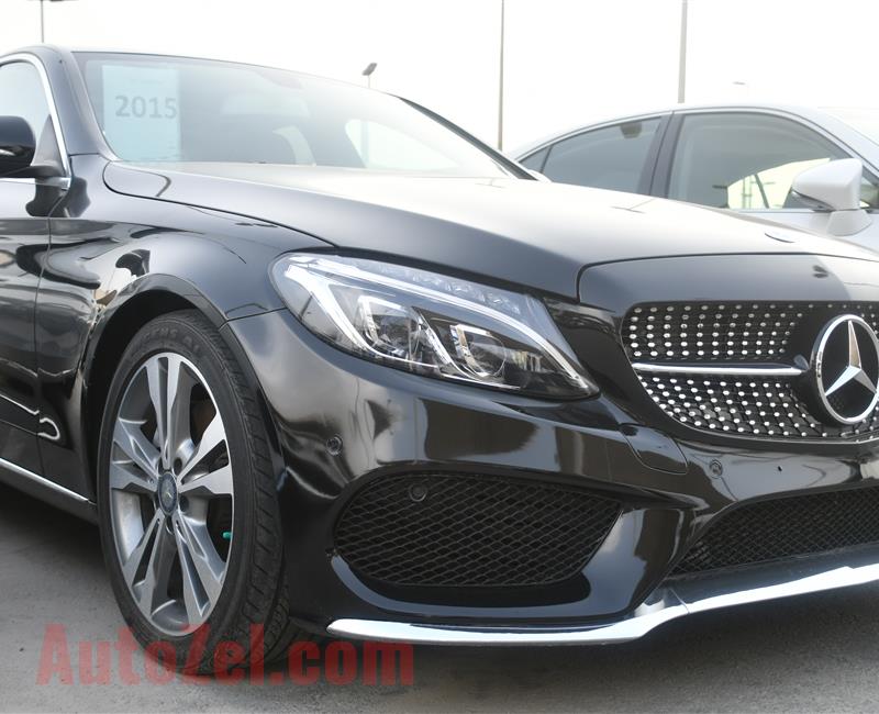 MERCEDES BENZ C300 MODEL 2015 - BLACK - 30000 MILEAGE - V4 - CAR SEPCS IS AMERICAN 