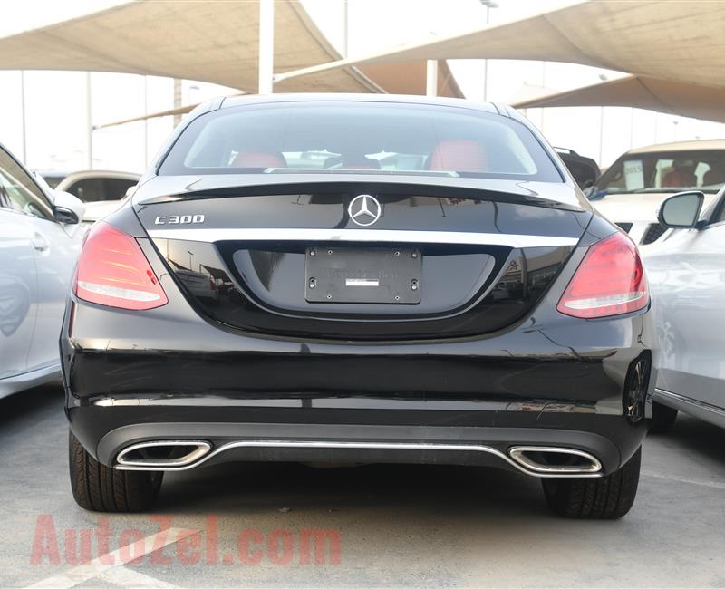 MERCEDES BENZ C300 MODEL 2015 - BLACK - 30000 MILEAGE - V4 - CAR SEPCS IS AMERICAN 