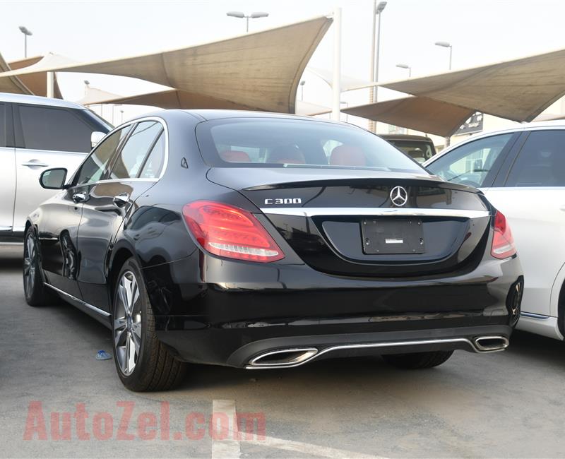 MERCEDES BENZ C300 MODEL 2015 - BLACK - 30000 MILEAGE - V4 - CAR SEPCS IS AMERICAN 