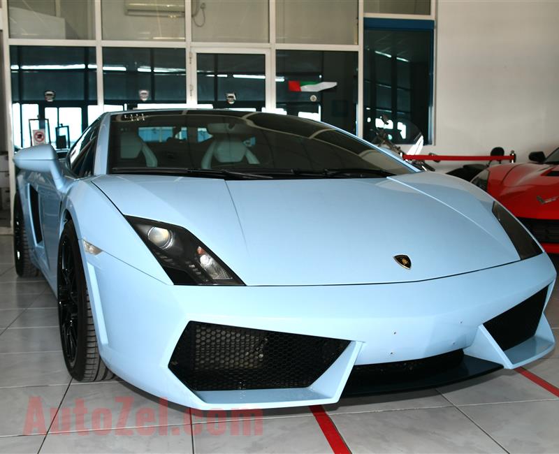 LAMBORGHINI- 2010- SKYBLUE- 54 000 KM- GCC SPECS- MANUAL TRANSMISSION