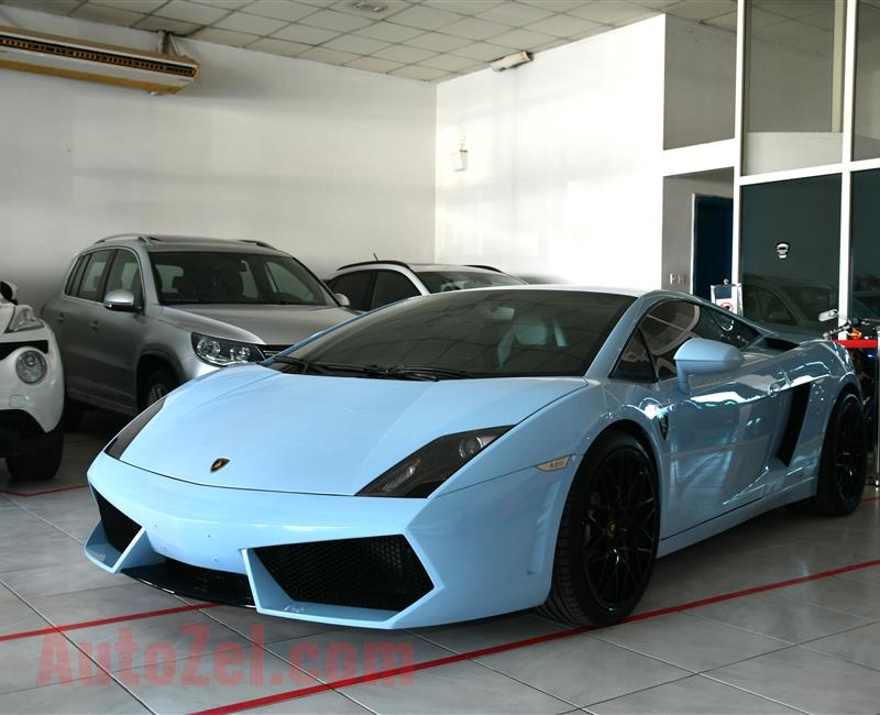 LAMBORGHINI- 2010- SKYBLUE- 54 000 KM- GCC SPECS- MANUAL TRANSMISSION