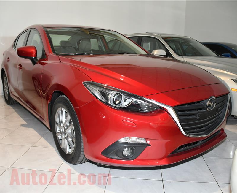 MAZDA 3- 2016- RED- 23 000 KM- GCC SPECS