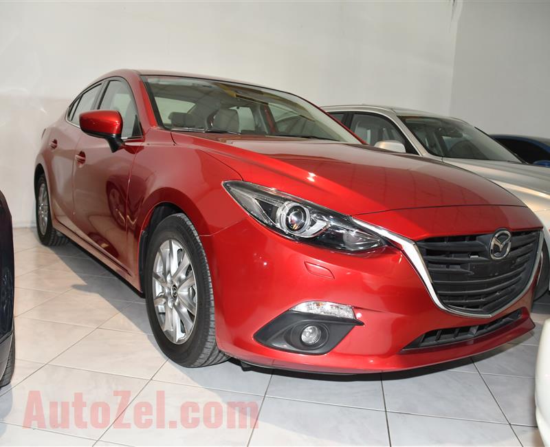 MAZDA 3- 2016- RED- 23 000 KM- GCC SPECS