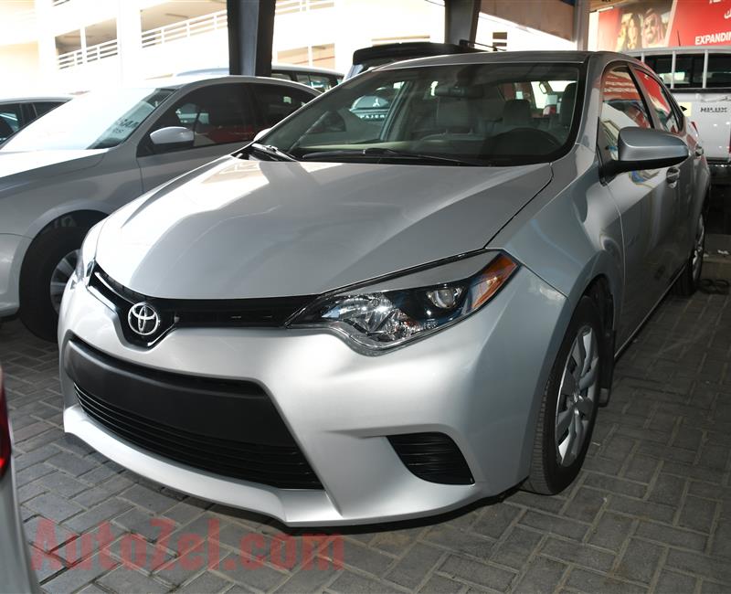 TOYOTA COROLLA- 2014- SILVER- 100 000 KM- GCC SPECS