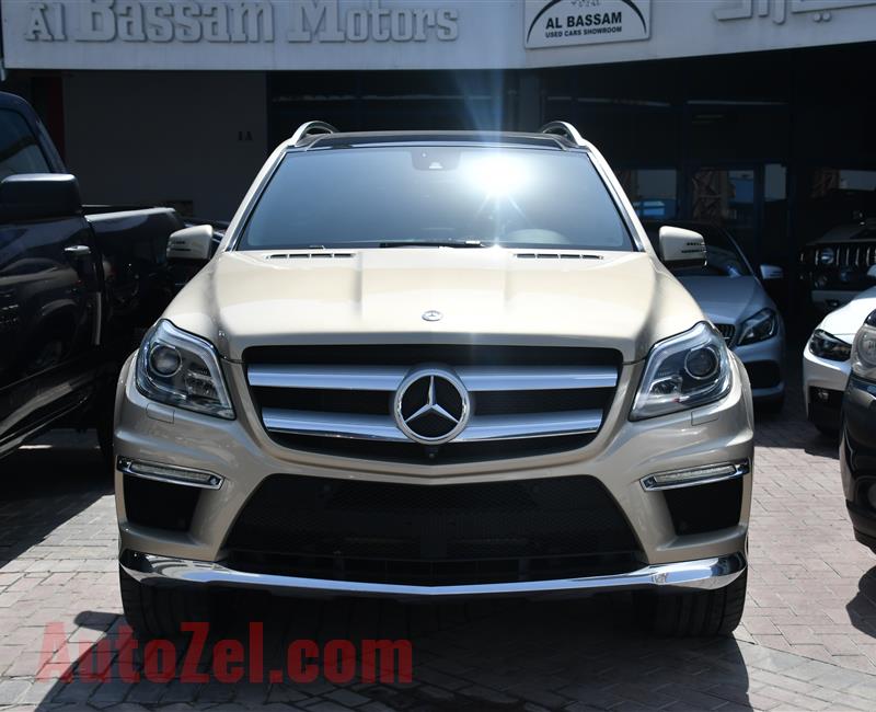 MERCEDES-BENZ GL500- 2013- GOLDEN- 140 000 KM- GCC SPECS